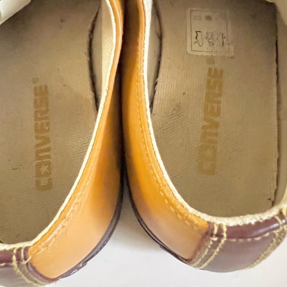 Jack Purcell Converse Leather Sneakers with straps US size 8 Gold Brown - Picture 14 of 15